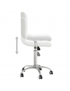 Sedia da Ufficio Girevole Bianca in Similpelle