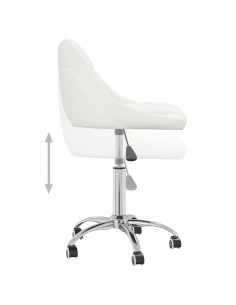 Sedia da Ufficio Girevole Bianca in Similpelle