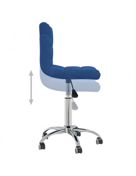 Sedia da Ufficio Girevole Blu in Tessuto