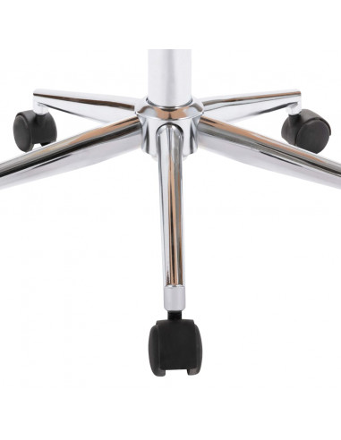 Sedia da Ufficio Girevole Crema in Legno Piegato e Similpelle