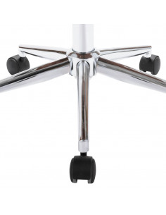 Sedia da Ufficio Girevole Grigia in Legno Piegato e Tessuto 2