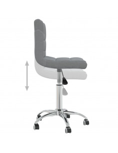 Sedia da Ufficio Girevole Grigio Chiaro in Tessuto