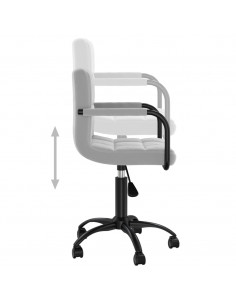 Sedia da Ufficio Girevole Grigio Chiaro in Velluto 2