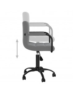 Sedia da Ufficio Girevole Grigio Scuro in Velluto 2