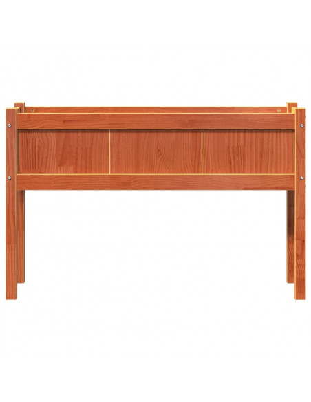 Fioriera Giardino Gambe Marrone Cera 110x31x70 cm Massello Pino
