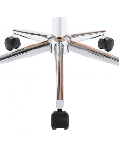 Sedia da Ufficio Girevole Nera in Legno Piegato e Similpelle