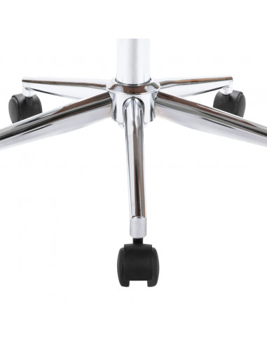 Sedia da Ufficio Girevole Nera in Legno Piegato e Similpelle