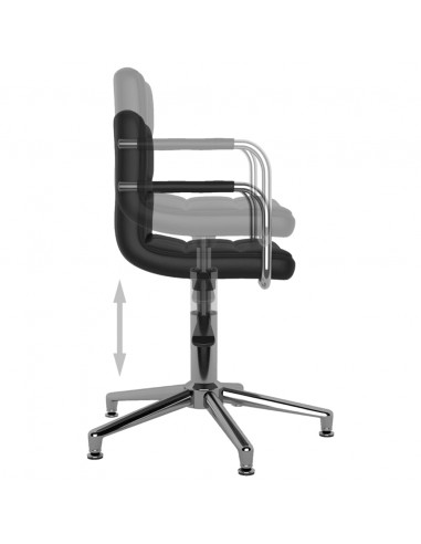 Sedia da Ufficio Girevole Nera in Similpelle