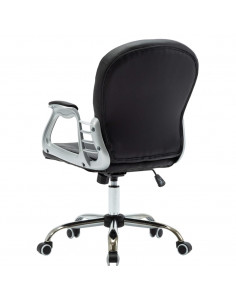 Sedia da Ufficio Girevole Nera in Similpelle 2