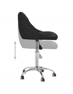 Sedia da Ufficio Girevole Nera in Similpelle 2