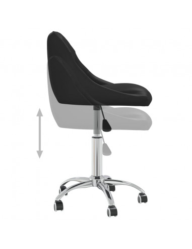 Sedia da Ufficio Girevole Nera in Similpelle