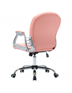Sedia da Ufficio Girevole Rosa in Similpelle