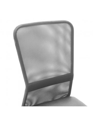 Sedia da Ufficio Grigia 44x52x100 cm in Tessuto a Rete