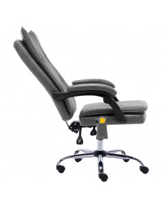Sedia da Ufficio Massaggiante Antracite in Similpelle