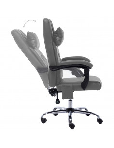 Sedia da Ufficio Massaggiante Antracite in Similpelle 2