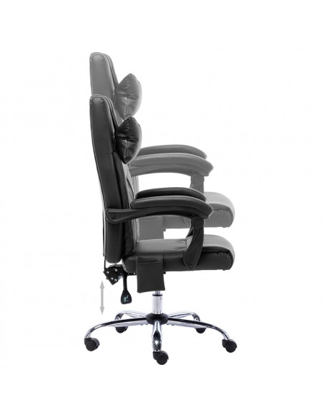 Sedia da Ufficio Massaggiante Nera in Similpelle