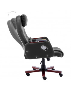 Sedia da Ufficio Massaggiante Nera in Similpelle