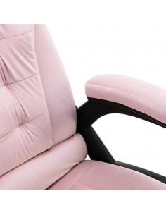 Sedia da Ufficio Massaggiante Rosa in Velluto 2