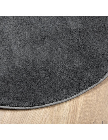 Tappeto OVIEDO a Pelo Corto Antracite Ø 120 cm