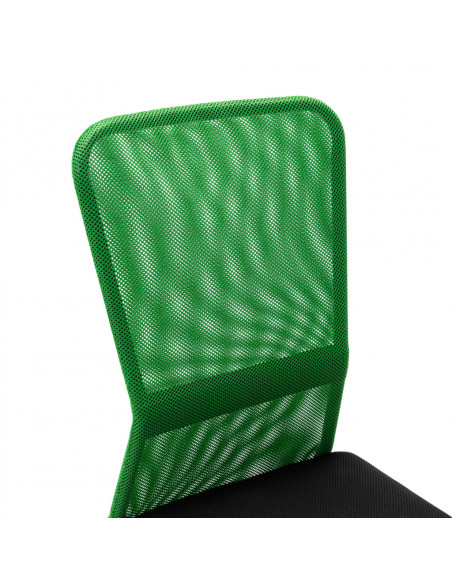 Sedia da Ufficio Nera e Verde 44x52x100 cm in Tessuto a Rete