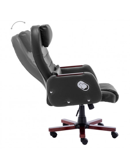 Sedia da Ufficio Nera in Similpelle