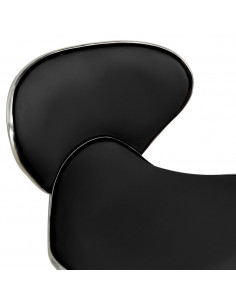 Sedia da Ufficio Nera in Similpelle