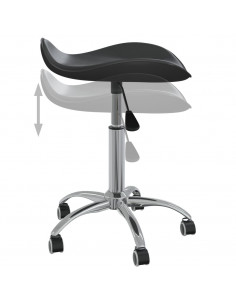 Sedia da Ufficio Nera in Similpelle