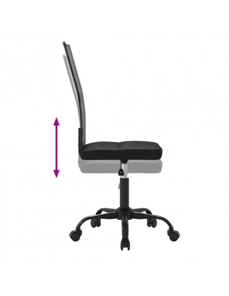 Sedia da Ufficio Nera in Tessuto a Rete