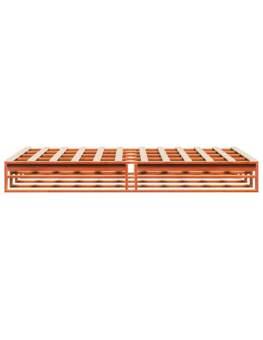 Letto senza Materasso Marrone Cera 120x200 cm in Legno di Pino