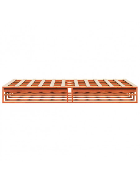 Letto senza Materasso Marrone Cera 120x200 cm in Legno di Pino