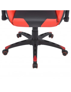 Sedia da Ufficio Racing Reclinabile in Pelle Sintetica Rossa 2