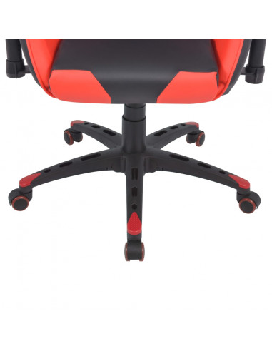 Sedia da Ufficio Racing Reclinabile in Pelle Sintetica Rossa