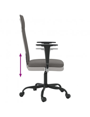 Sedia da Ufficio Regolabile Grigio Scuro in Rete e Similpelle