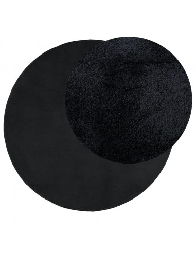 Tappeto OVIEDO a Pelo Corto Nero Ø 160 cm