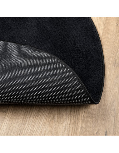 Tappeto OVIEDO a Pelo Corto Nero Ø 160 cm