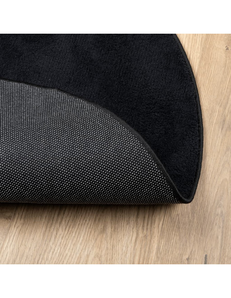 Tappeto OVIEDO a Pelo Corto Nero Ø 160 cm