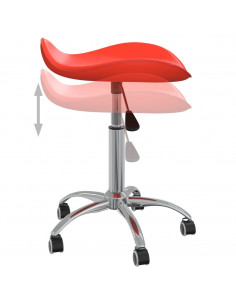 Sedia da Ufficio Rossa in Similpelle