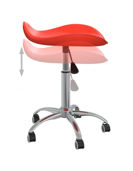 Sedia da Ufficio Rossa in Similpelle