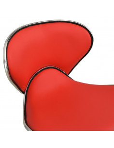 Sedia da Ufficio Rossa in Similpelle