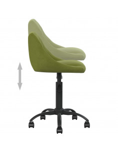 Sedia da Ufficio Verde Chiaro in Velluto 2