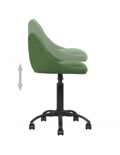 Sedia da Ufficio Verde Scuro in Velluto