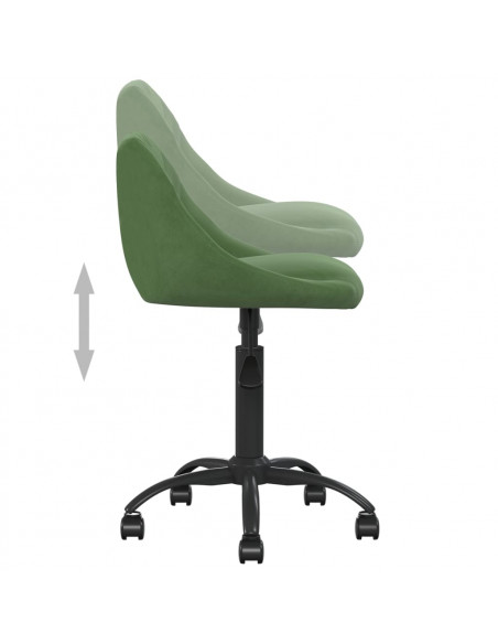 Sedia da Ufficio Verde Scuro in Velluto