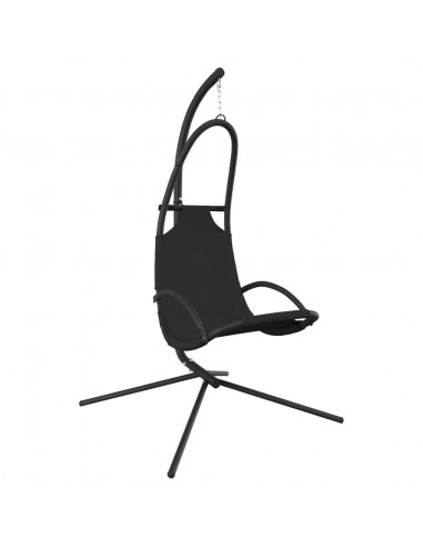 Sedia Dondolo Giardino con Cuscino Crema Tessuto Oxford Acciaio