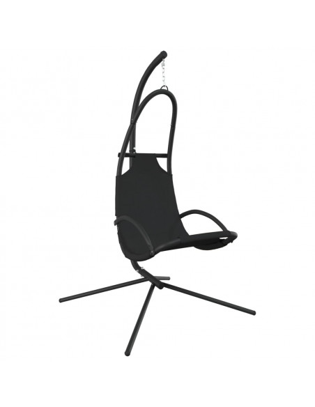 Sedia Dondolo Giardino con Cuscino Crema Tessuto Oxford Acciaio
