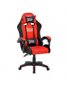 SEDIA GAMING seduta imbottita girevole con poggiatesta, elev a gas, blocco dell' inclinzione, recl fino a 135°, supp collo/schi