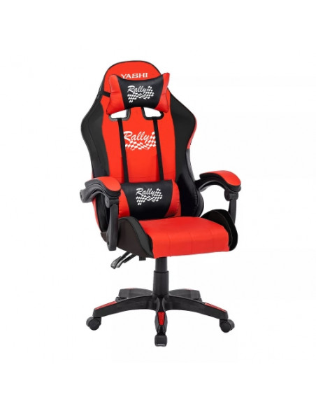 SEDIA GAMING seduta imbottita girevole con poggiatesta, elev a gas, blocco dell' inclinzione, recl fino a 135°, supp collo/schi