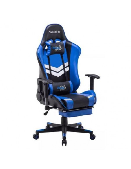 SEDIA GAMING seduta imbottita girevole con poggiatesta, elev a gas, monoleva, recl fino a 180°, supp collo/schiena, ...