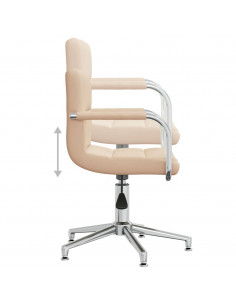 Sedia Girevole da Ufficio Crema in Tessuto