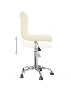 Sedia Girevole da Ufficio Crema in Tessuto