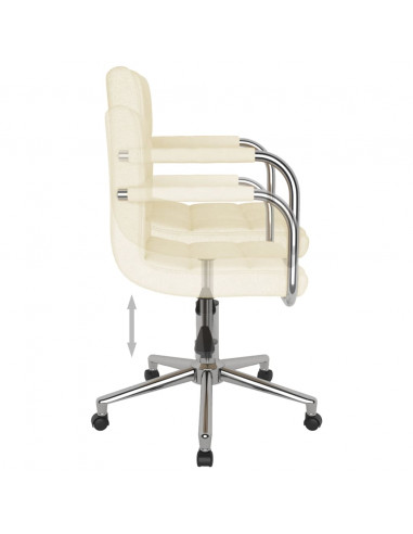 Sedia Girevole da Ufficio Crema in Tessuto